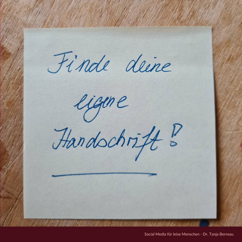 Finde deine eigene Handschrift
