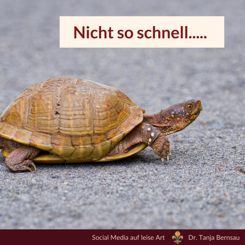 You can’t hurry business! Aber du darfst den ersten Schritt machen.